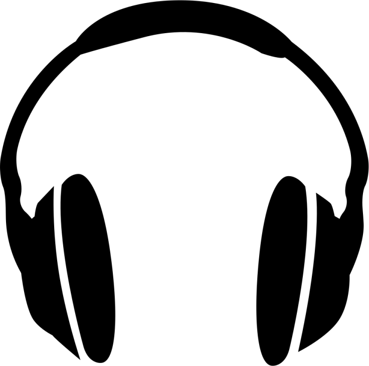 a black and white headphones