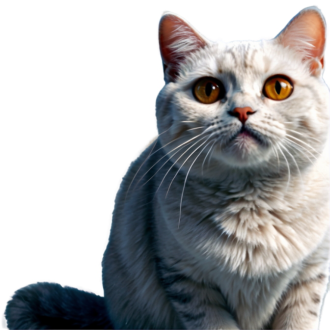 a gray and white cat