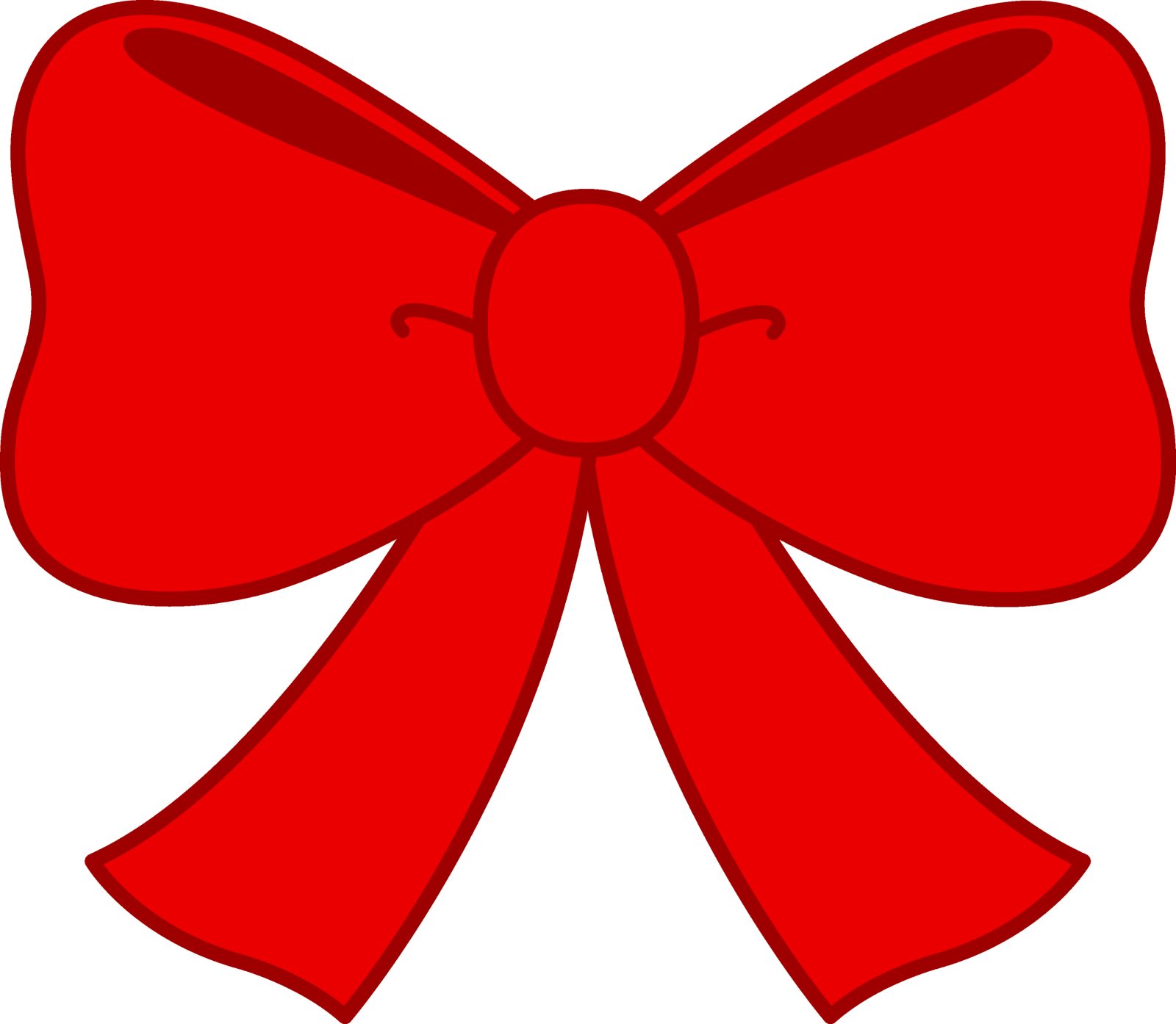 a red bow on a white background