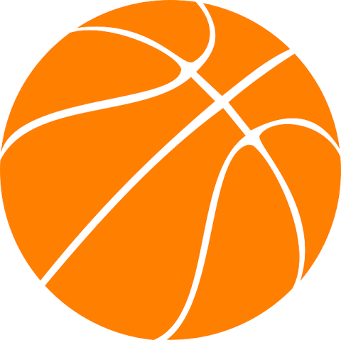 an orange basketball ball on a white background