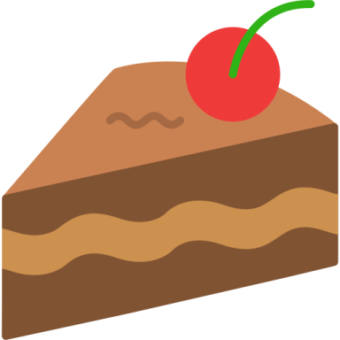 a piece of cake with a cherry on top