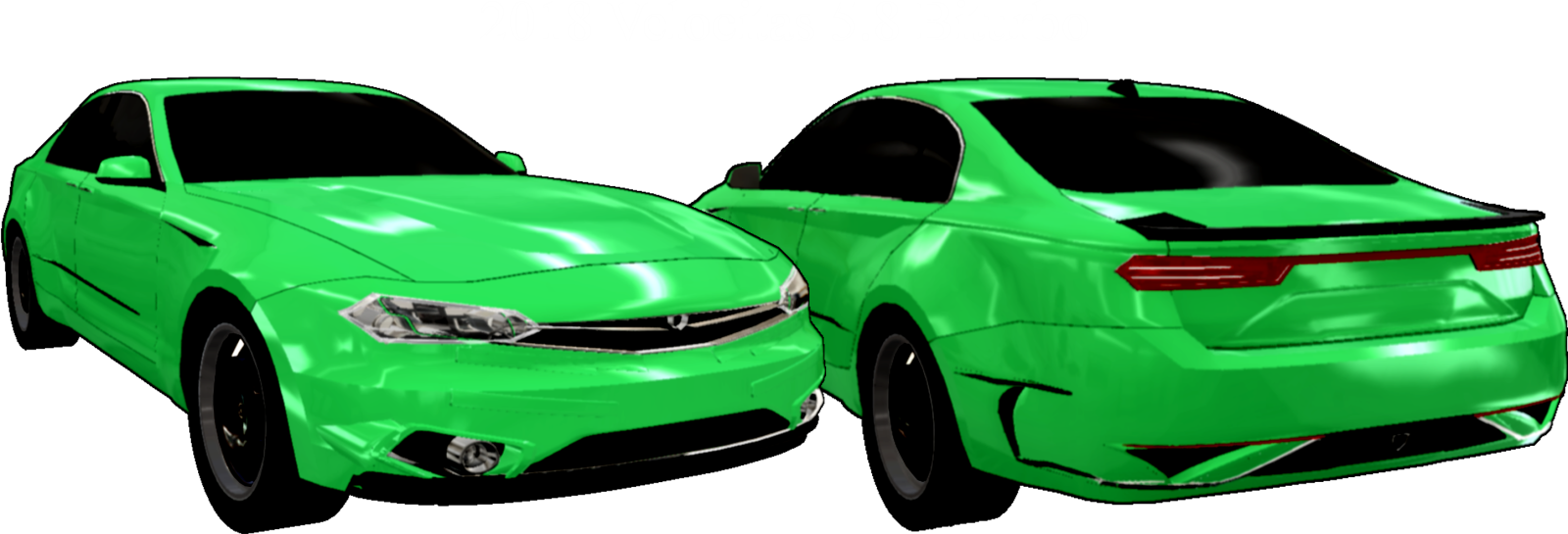 two green cars side by side