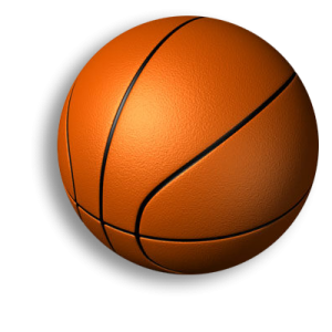 a basketball ball on a white background