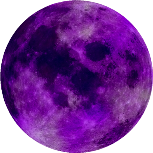 a purple moon on a white background