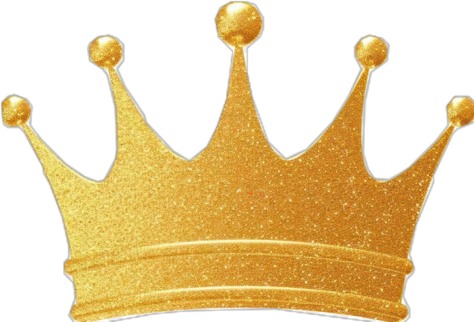 a gold crown on a white background
