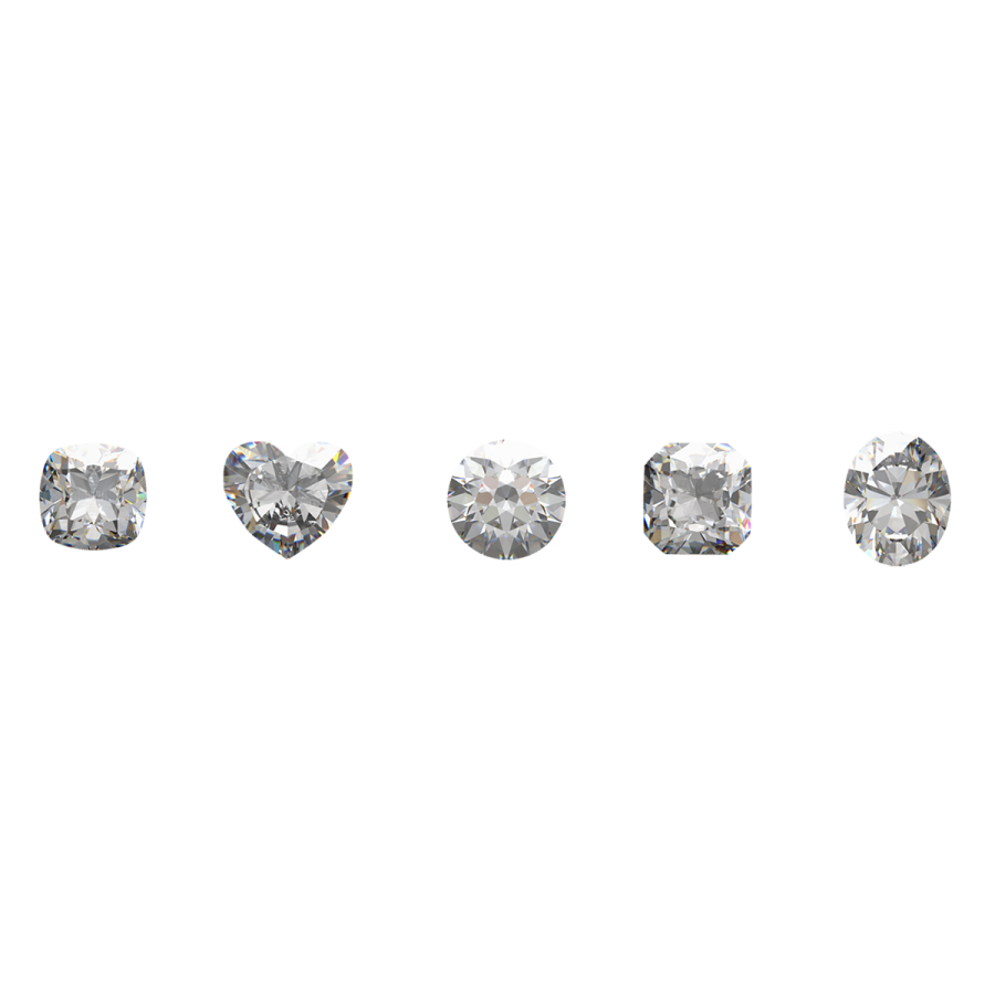 a row of diamonds on white background