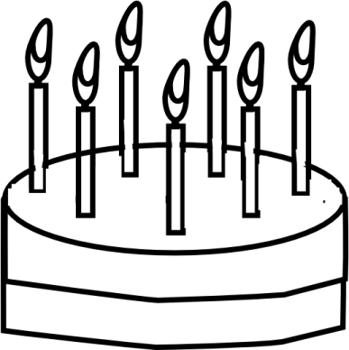 a birthday cake with candles on it