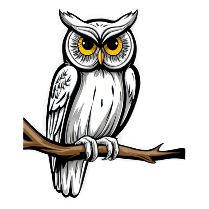 an owl sitting on a branch