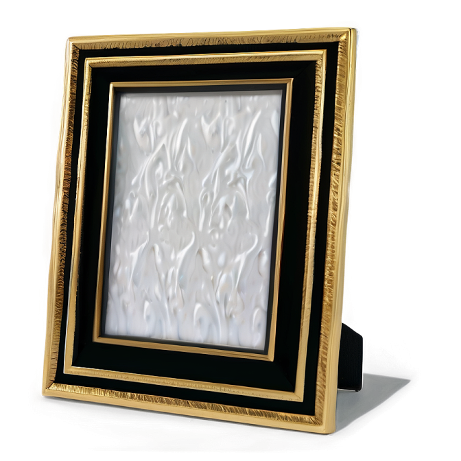 a black and gold frame on a white background