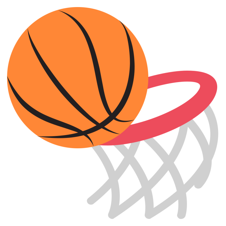 a basketball ball flying through the hoop