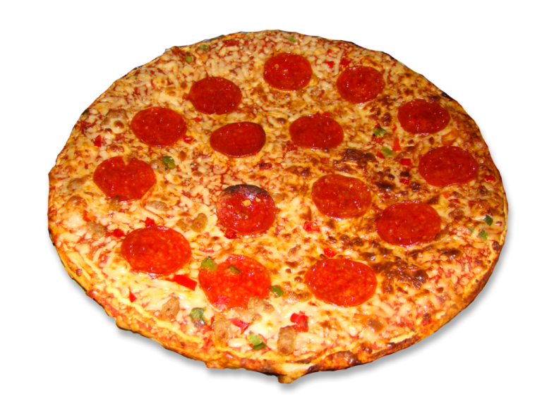 the pizza is round