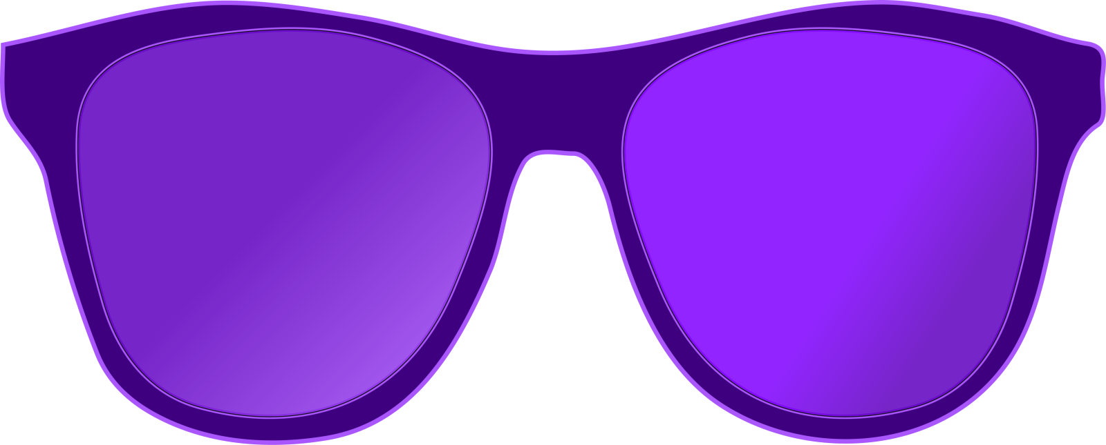 a pair of purple glasses