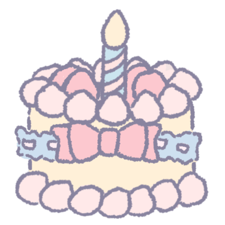 a birthday cake with pink and blue frosting