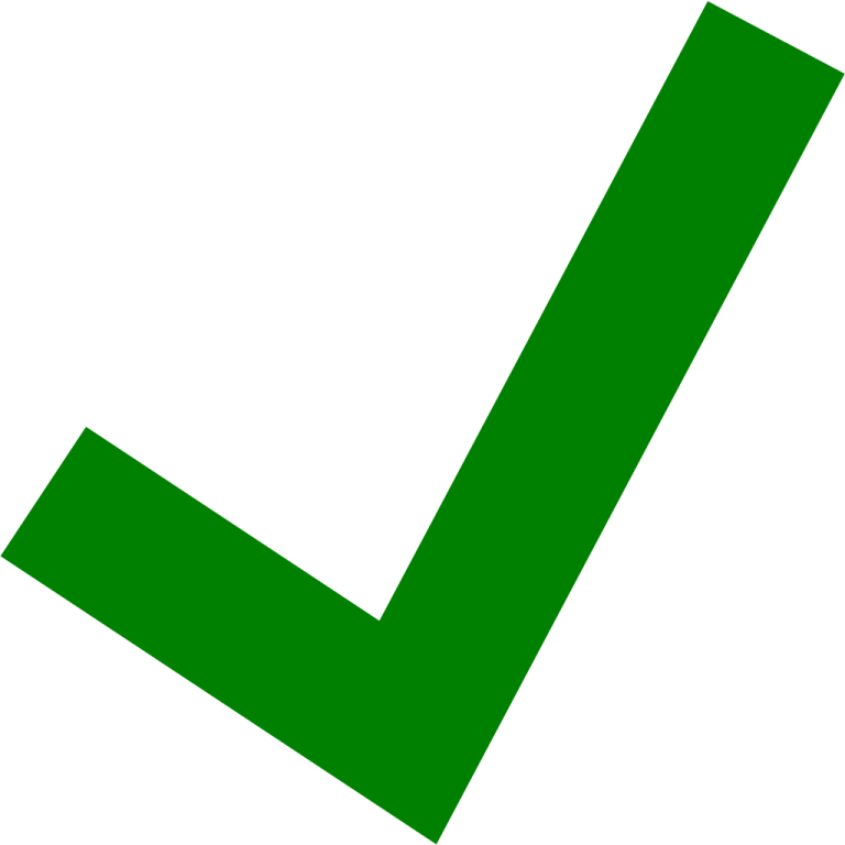 a green check mark icon