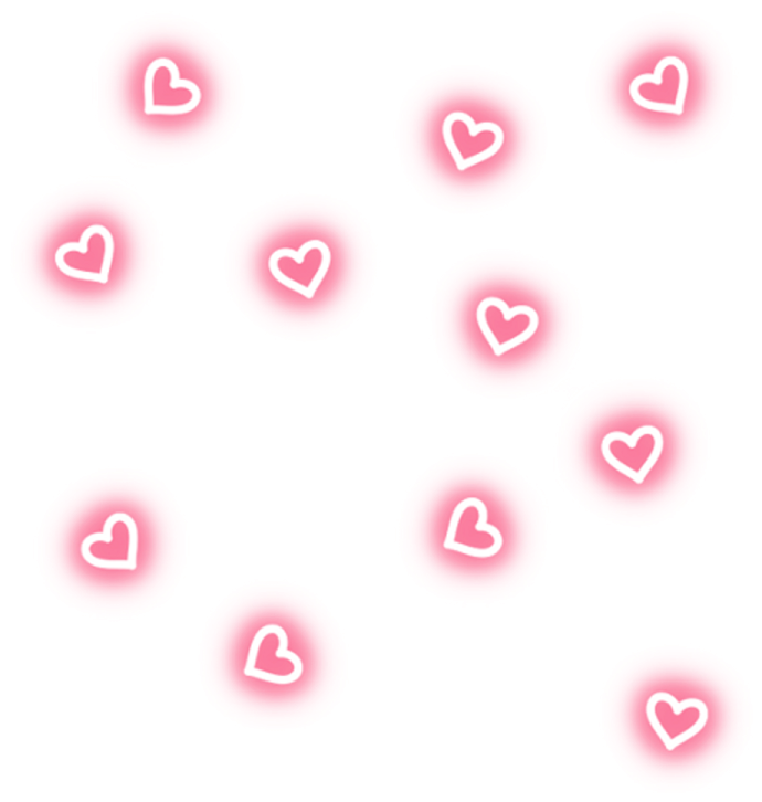 pink hearts on a white background
