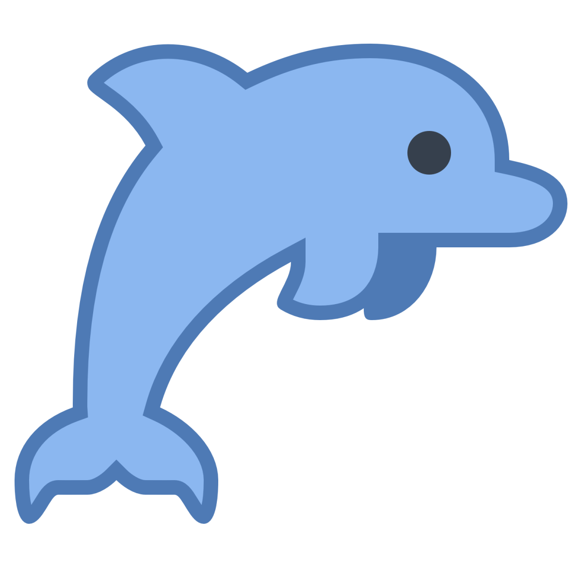 a dolphin with its mouth open