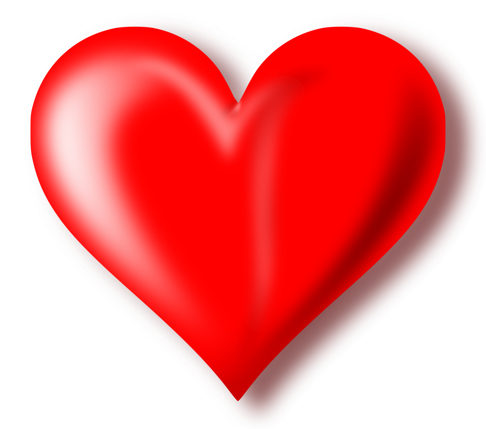 a red heart on a white background