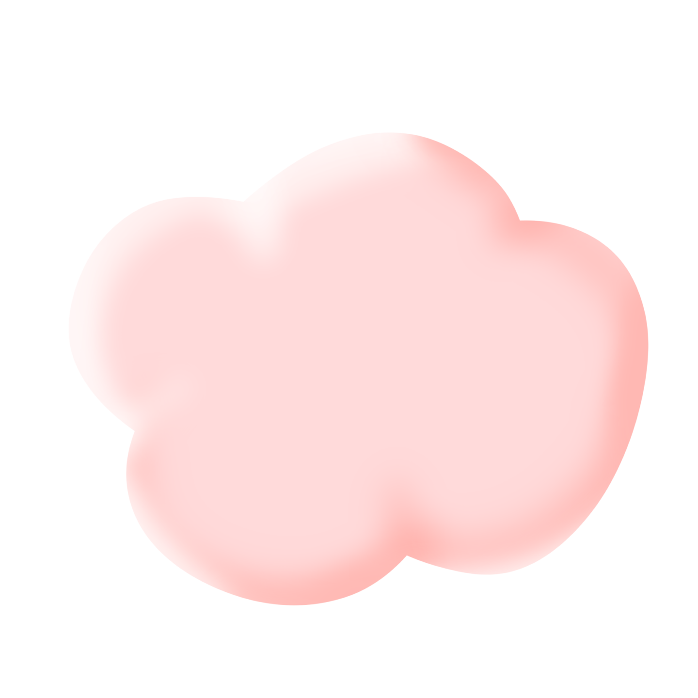a cloud on a white background