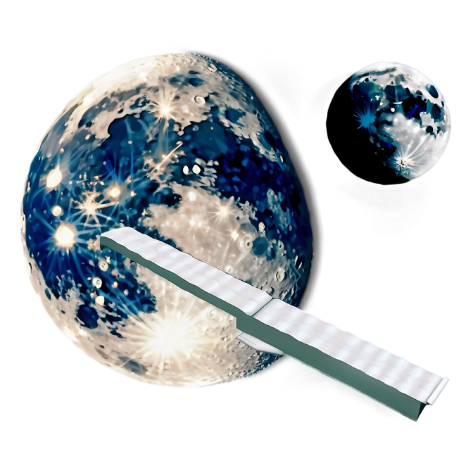 the moon is blue and white
