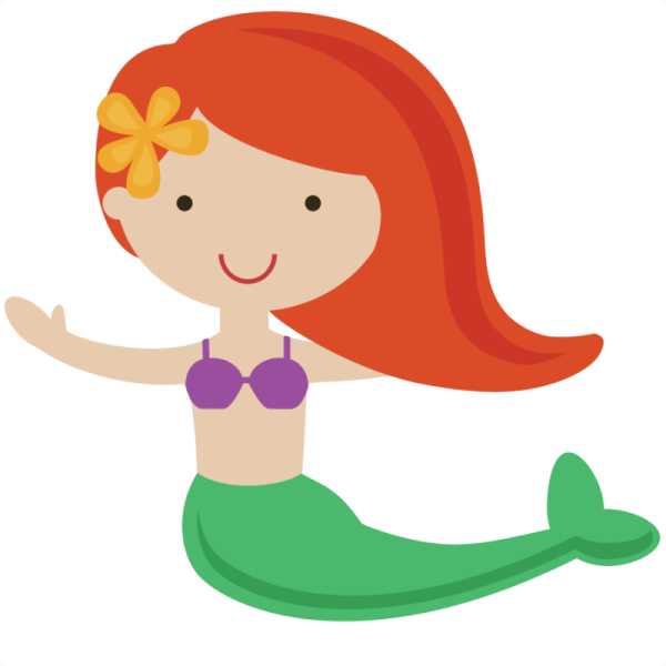 a little mermaid with red hair and green tail
