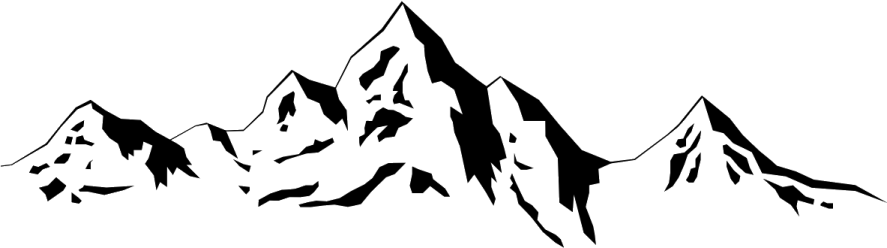 a black and white drawing of mountains