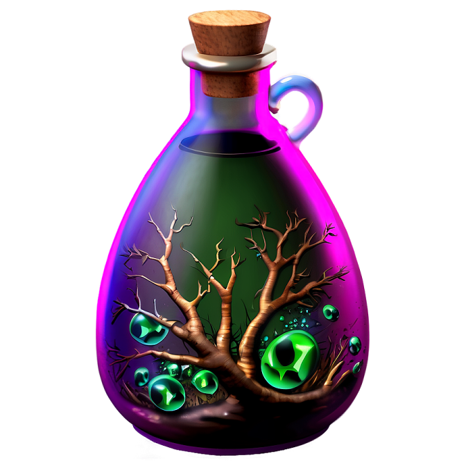 a bottle with a tree inside of it
