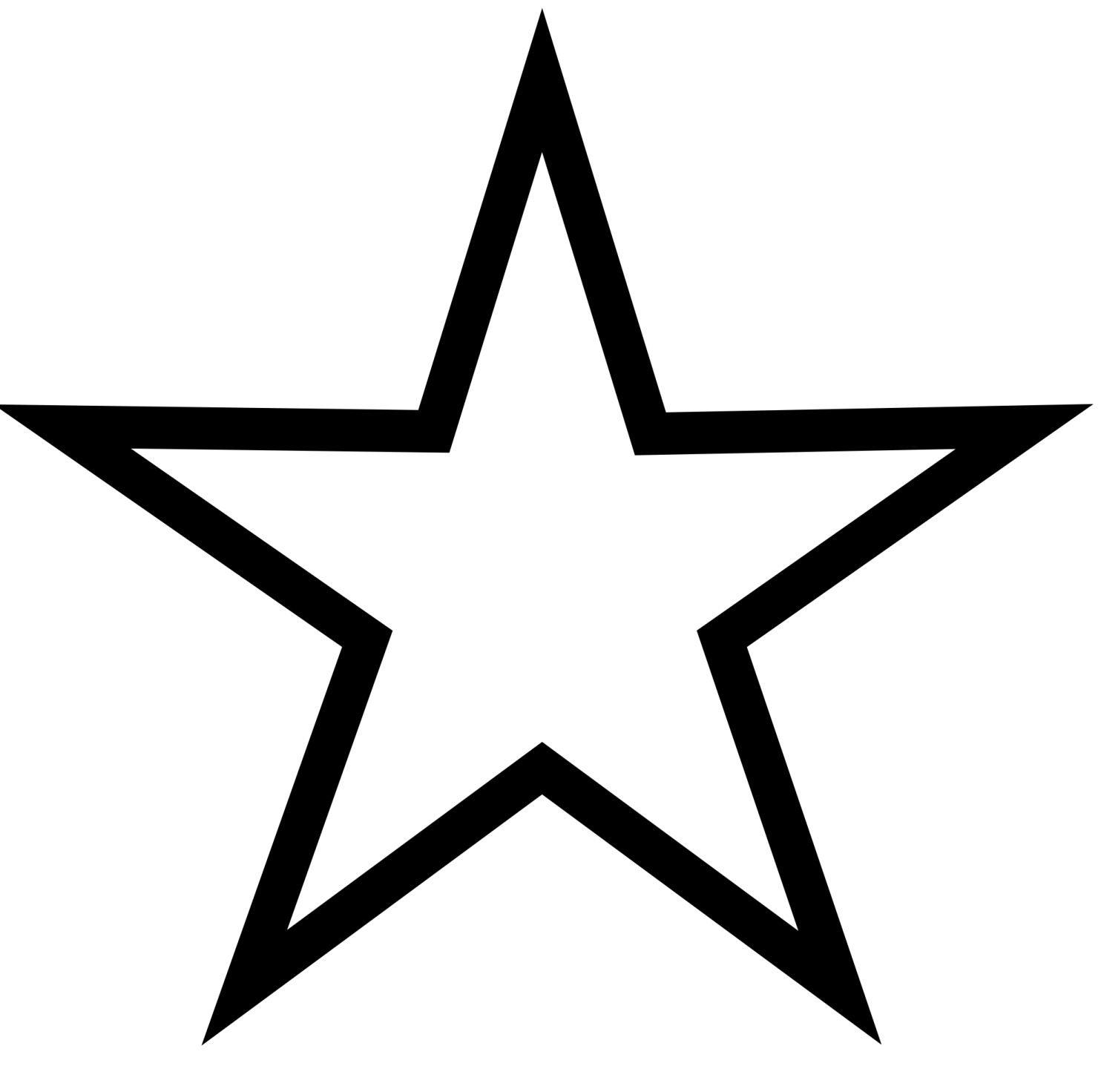 a black and white star icon