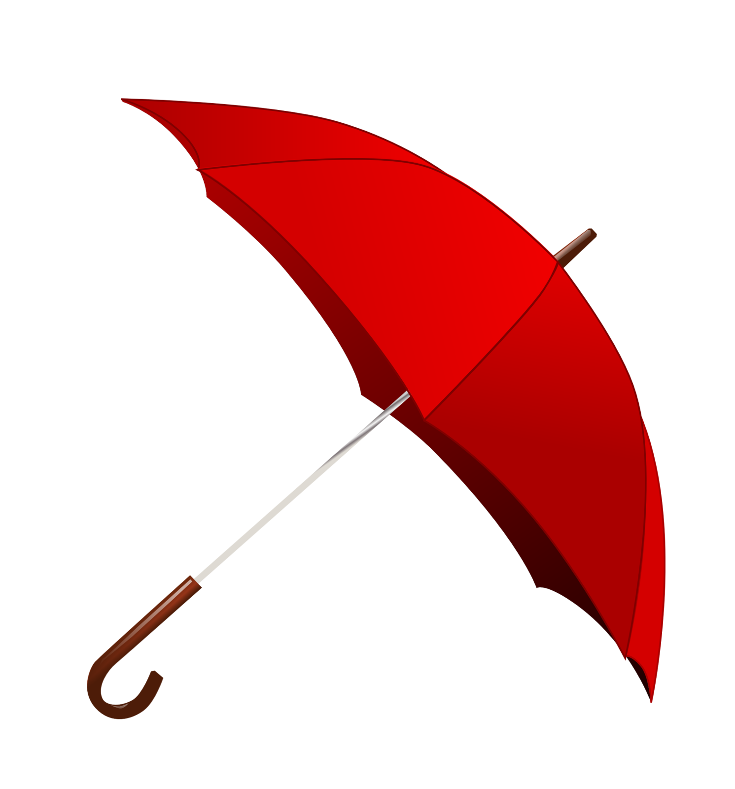 a red umbrella on a white background