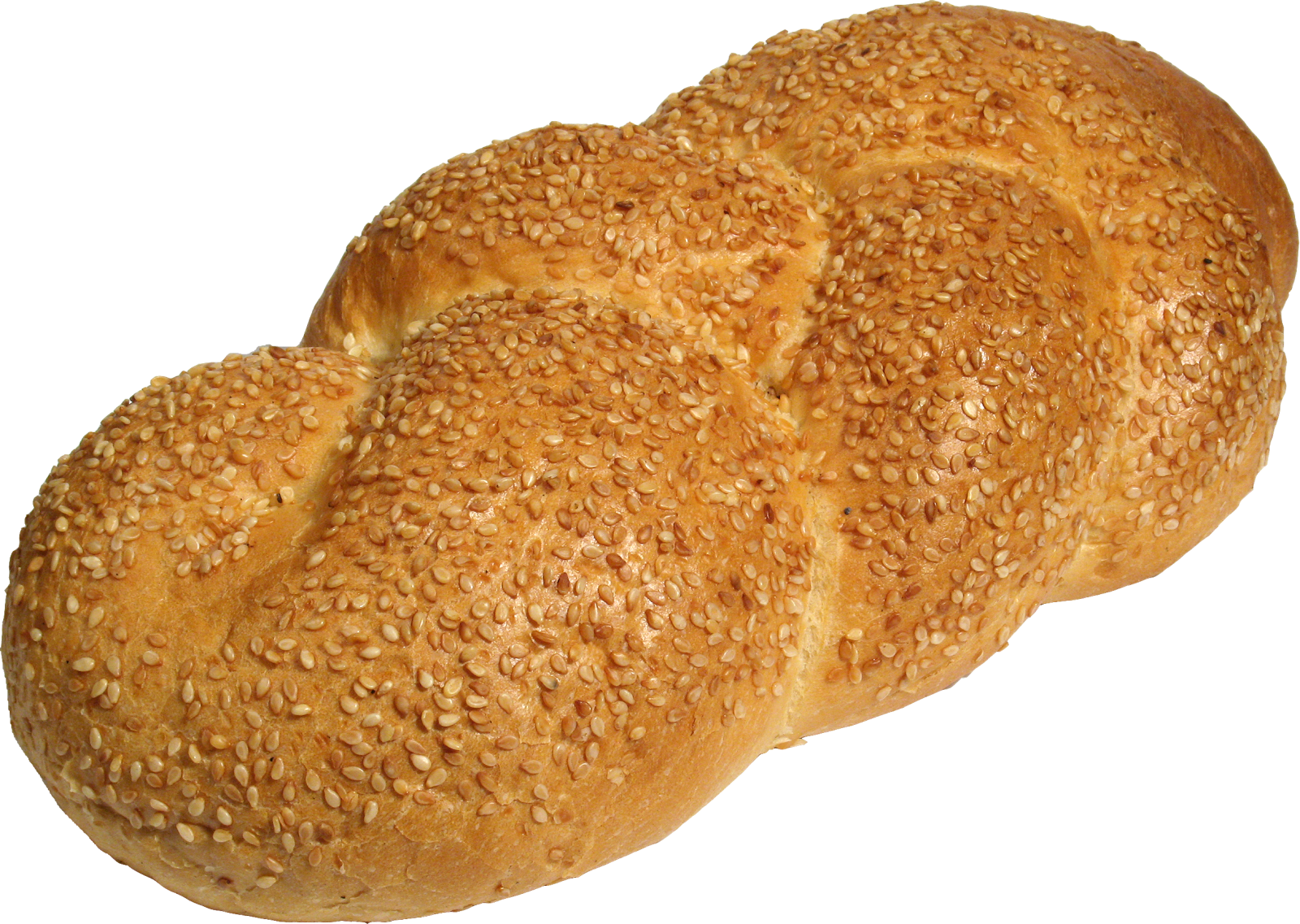 two sesame bagels on a white background