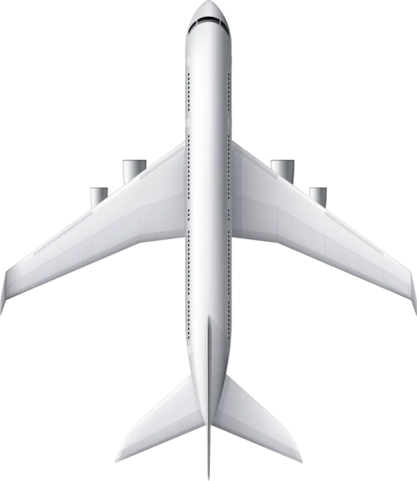 an airplane on a white background