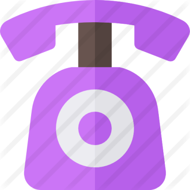 a purple phone icon