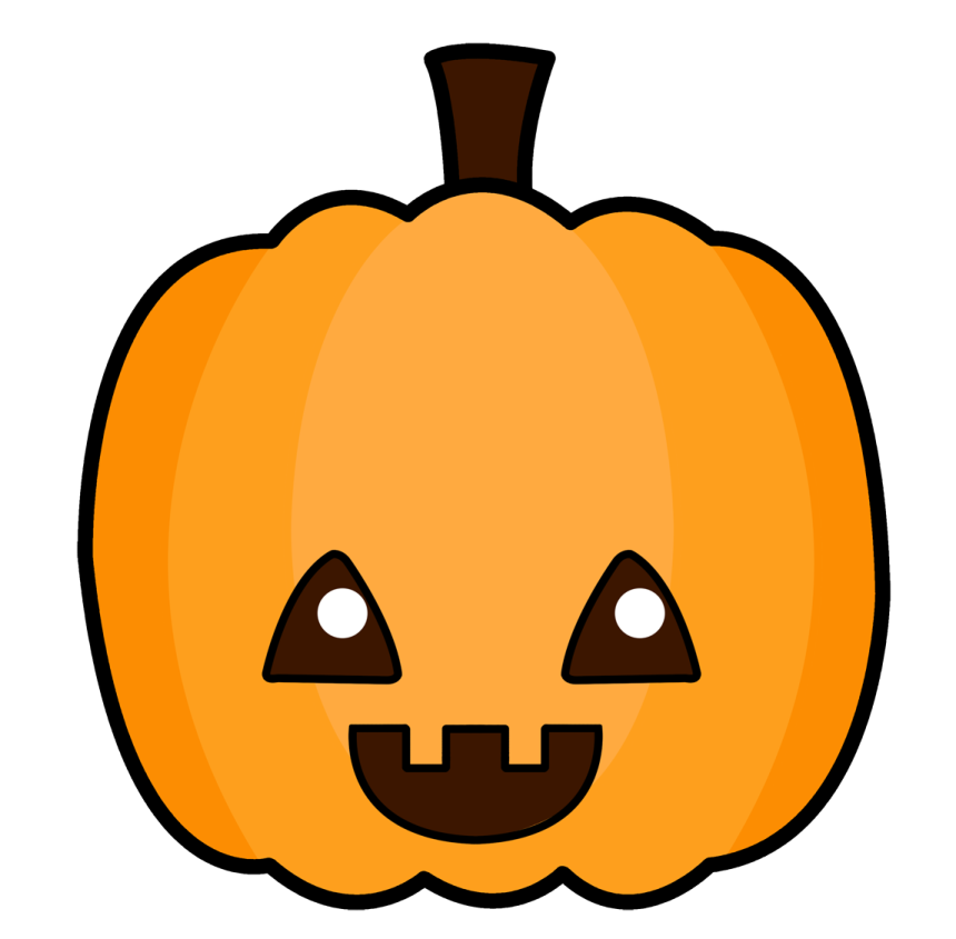 an orange pumpkin with a smiling face