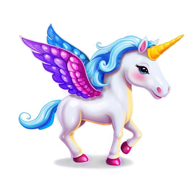 an illustration of a unicorn with wings
