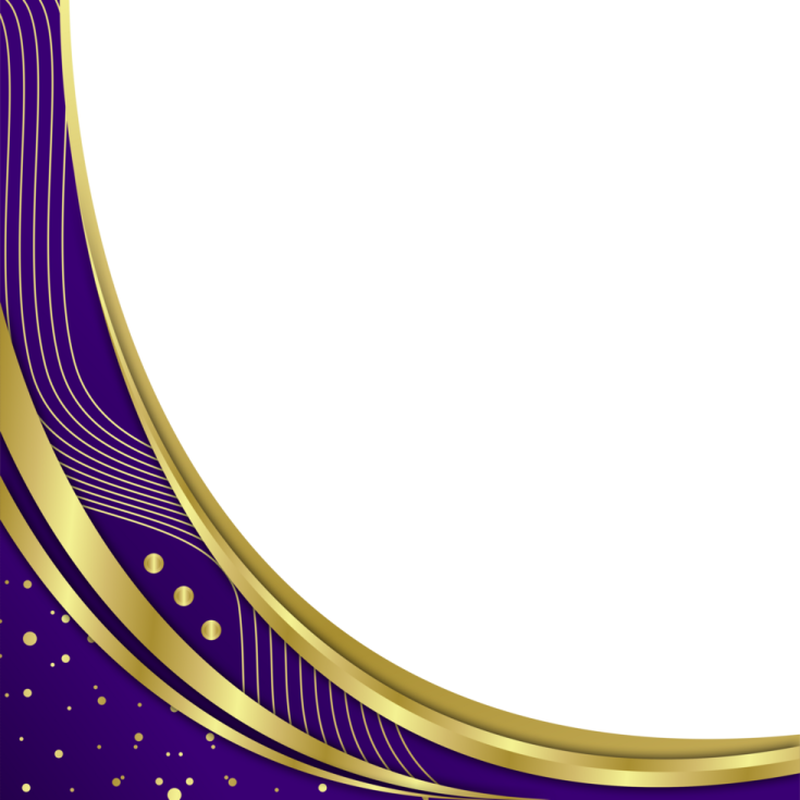 a purple and gold background with white space for text