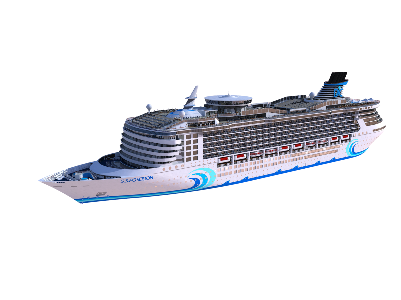a model of a cruise ship