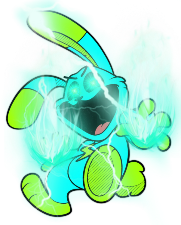 a drawing of a blue and green pokemon