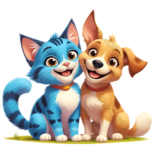 two cats and a dog sitting together
