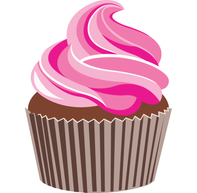 a cupcake with pink frosting on top