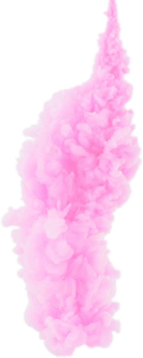 a pink smoke cloud on a white background
