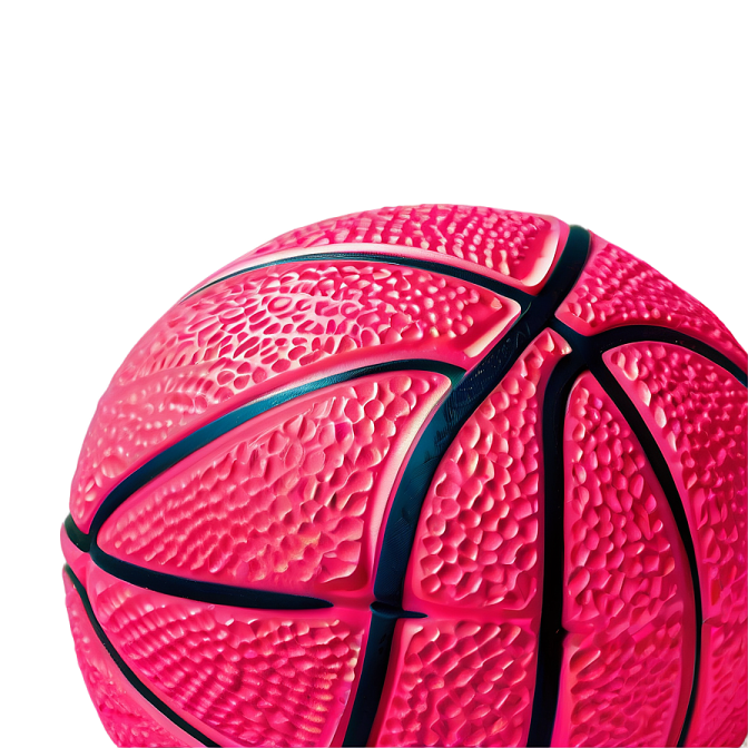 a pink basketball ball on a white background