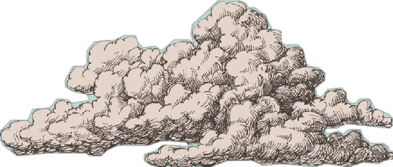 a drawing of clouds