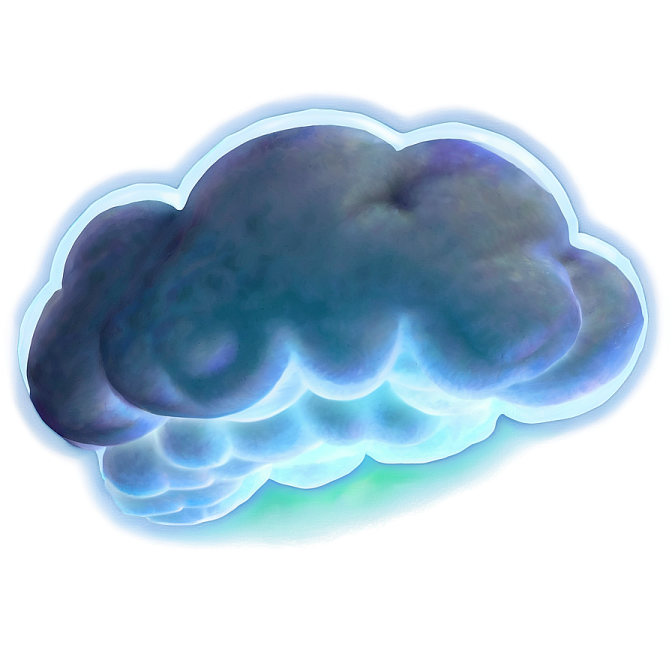 a drawing of a cloud
