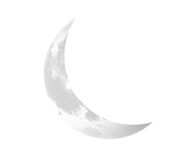 the moon on a white background