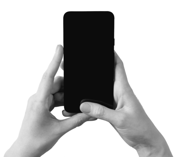 a person holding up their phone in the air