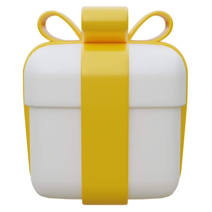 a white and yellow gift box