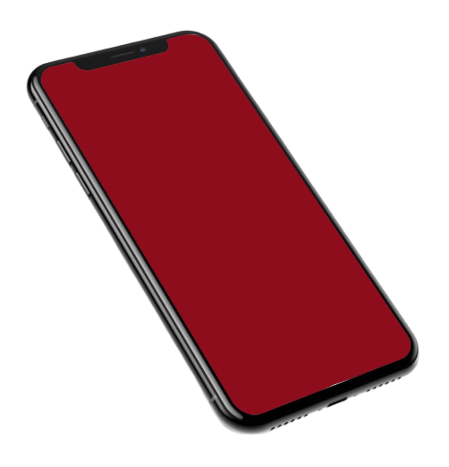 a red iphone case on a white background
