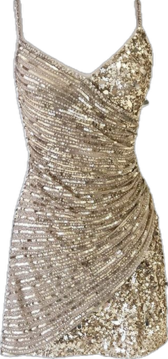 a gold dress on a white background