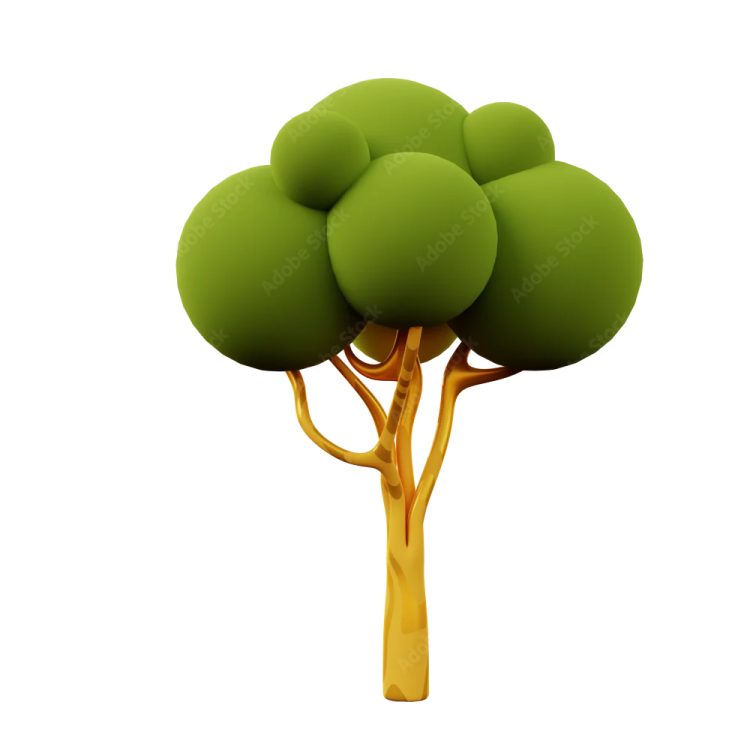 a green tree on a white background