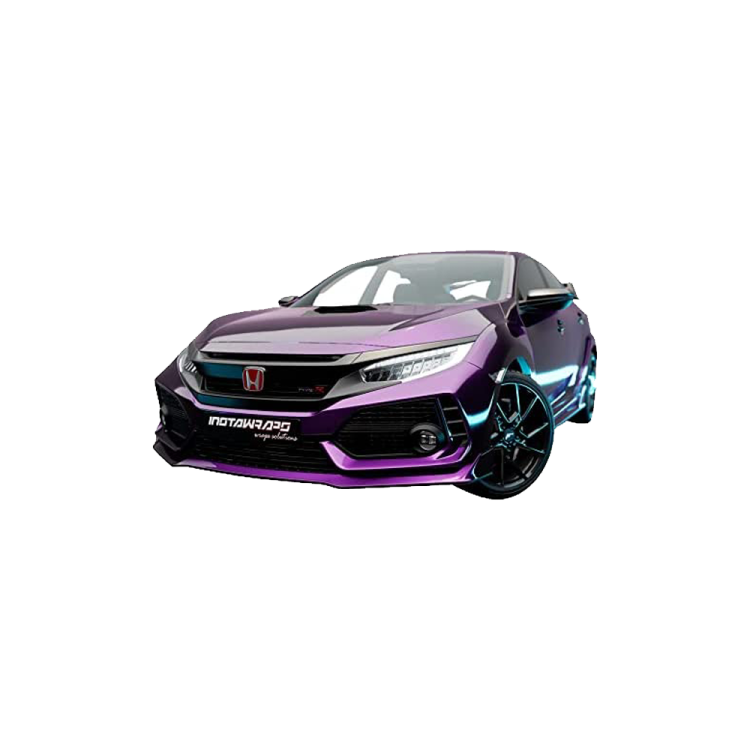 the honda civic type - r concept is shown in purple