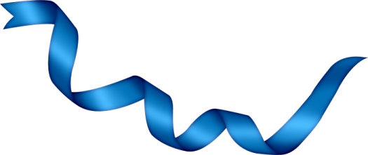 a blue ribbon on a white background